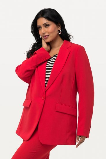 Ulla Popken 811944 Klasičen suknjič Rdeča - Blazer - Blazerji v velikih velikostih za ženske
