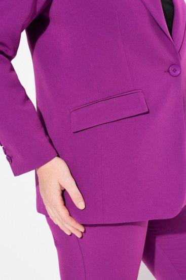 Ulla Popken 811944 Klasičen suknjič Slivova - Blazer - Blazerji v velikih velikostih za ženske