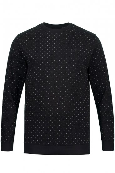 JP1880 Two-piece Pyjamas Long Sleeve and Long Trousers Black - Spodnje perilo & kopalne hlače - Moško Spodnje Perilo za močnejše postave