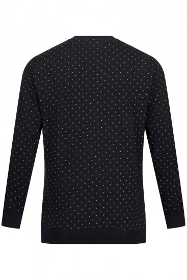 JP1880 Two-piece Pyjamas Long Sleeve and Long Trousers Black - Spodnje perilo & kopalne hlače - Moško Spodnje Perilo za močnejše postave