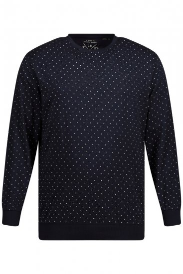 JP1880 Pyjamas Two-piece Long Sleeve and Long Trousers Navy - Spodnje perilo & kopalne hlače - Moško Spodnje Perilo za močnejše postave