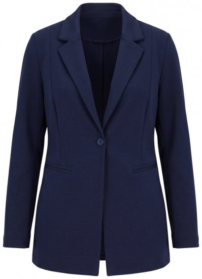 Ulla Popken 812754 Suknjič iz džersija punto di Roma Temno modra - Blazer - Blazerji v velikih velikostih za ženske