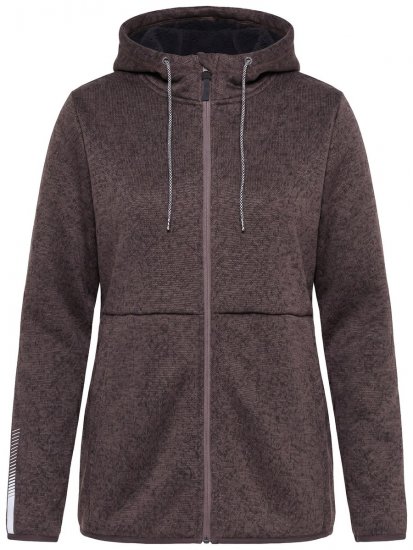 Ulla Popken 812880 Pletena flis jakna s teddy flisom Taupe - Oblačila iz flisa - 