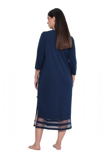 Ulla Popken 815333 Spalna srajca Temno modra - Spalne srajce - 