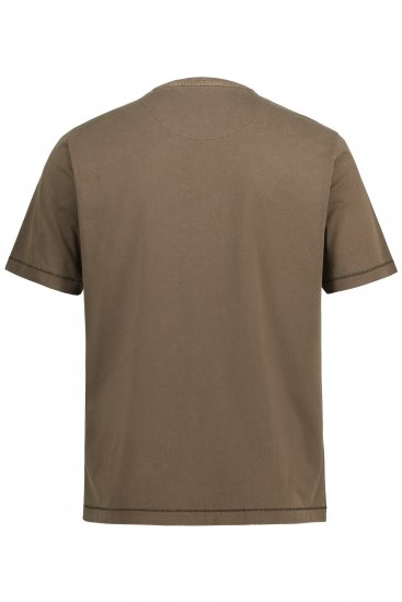 JP1880 Comfortable Fit Vintage Look T-Shirt Light Brown - Kratke Majice - Moške kratke majice za močnejše postave