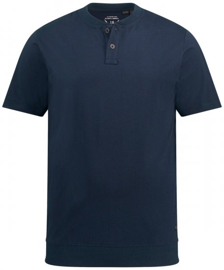 JP1880 818628 Majica Henley s krojem za trebuh Temno modra - Kratke Majice - Moške kratke majice za močnejše postave