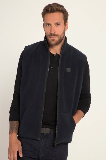 JP1880 Fleece Gilet Stomach Fit Navy - Jakne - Moške bunde za Močnejše Postave