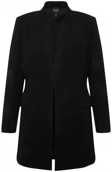 Ulla Popken 823318 Suknjič z ovratnikom pokonci Črna - Blazer - Blazerji v velikih velikostih za ženske