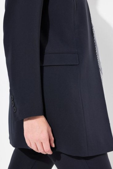 Ulla Popken 823318 Suknjič z ovratnikom pokonci Temno modra - Blazer - Blazerji v velikih velikostih za ženske