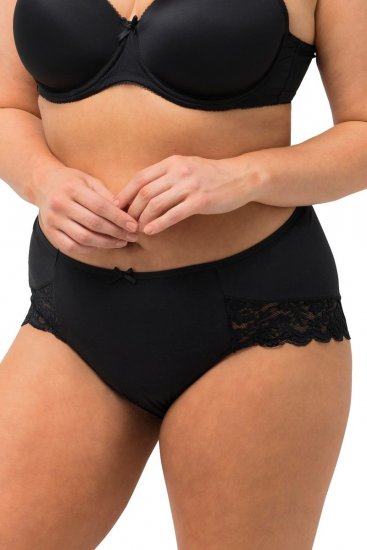 Ulla Popken 824106 Spodnjice s čipko 2 kosa Črna - Spodnjice - 