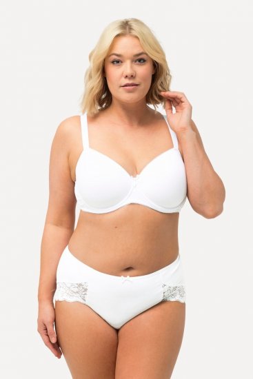 Ulla Popken 824106 Boksarice s čipko 2 kosa Bela - Spodnjice - 