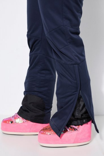 Ulla Popken 824297 Softshell hlače s snežnim ščitnikom Temno modra - Smučarska oblačila - 