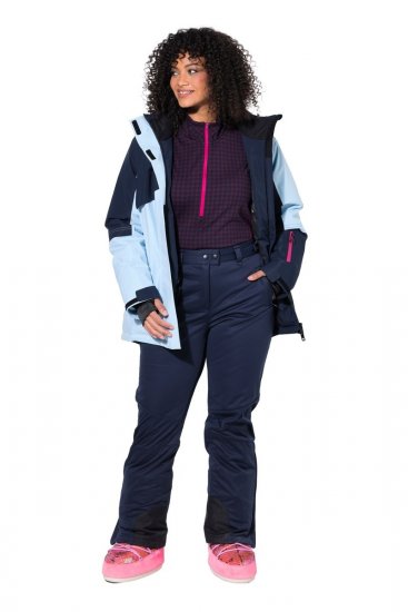 Ulla Popken 824297 Softshell hlače s snežnim ščitnikom Temno modra - Smučarska oblačila - 