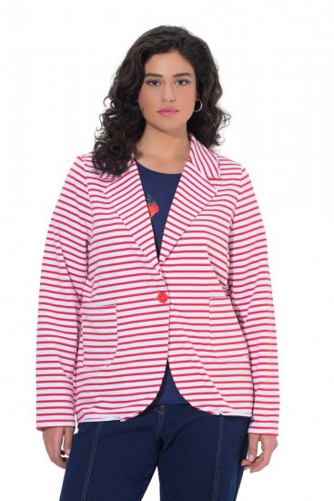 Ulla Popken 824355 Suknjič iz jerseyja Koralna - Blazer - Blazerji v velikih velikostih za ženske