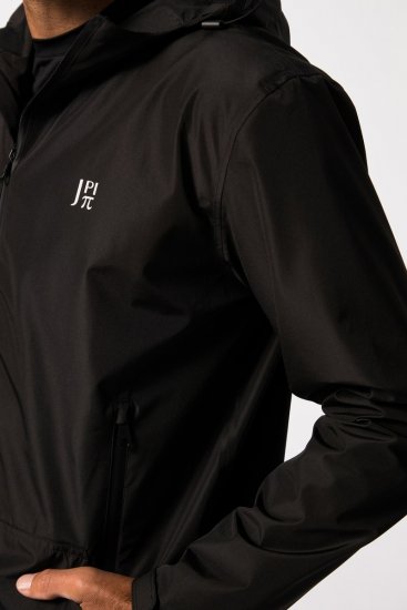 Jay-Pi 825611 Dežna jakna s trakovi prekritimi šivi Črna - Jakne - Moške bunde za Močnejše Postave