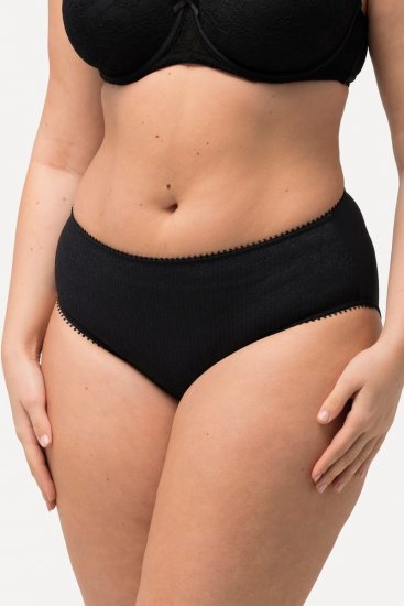 Ulla Popken 825790 Cvetlične spodnjice s čipko Črna - Spodnjice - 