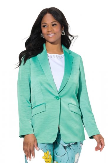 Ulla Popken 826161 Strukturiran suknjič Zelena - Blazer - Blazerji v velikih velikostih za ženske