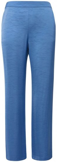 Ulla Popken 826163 Široke hlače za obleko Denim modra - Látkové nohavice - Ženske hlače širokih hlačnic