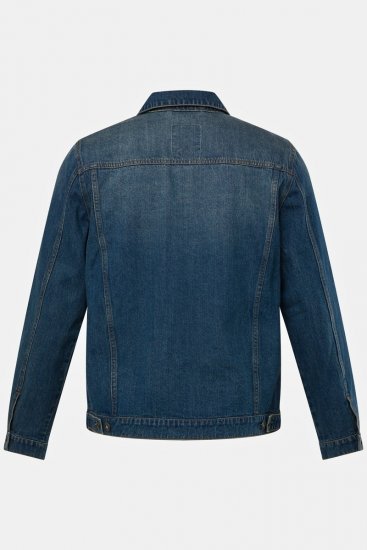 JP1880 826234 Jeans jakna z naprsnimi žepi Indigo modra - Jakne - Moške bunde za Močnejše Postave