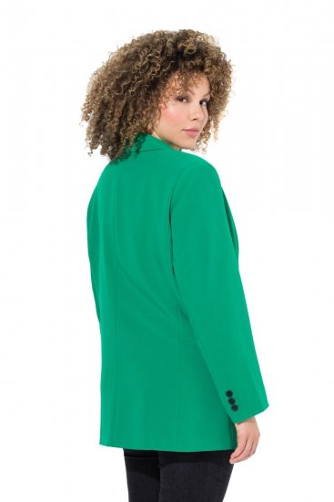 Ulla Popken 826487 Oversize suknjič z žepi s pokrovom Smaragdno zelena - Blazer - Blazerji v velikih velikostih za ženske