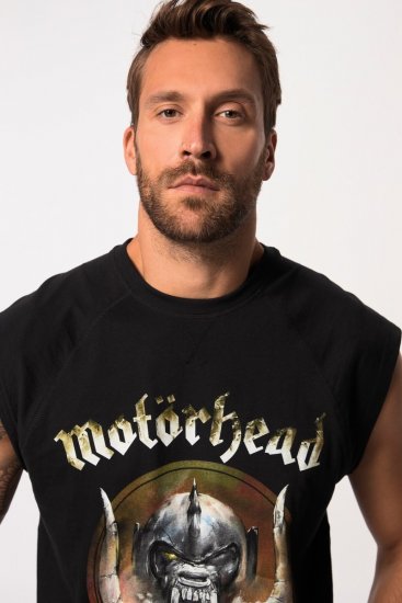 JP1880 Ozzy Motörhead Graphic Band T-Shirt Black - Kratke Majice - Moške kratke majice za močnejše postave