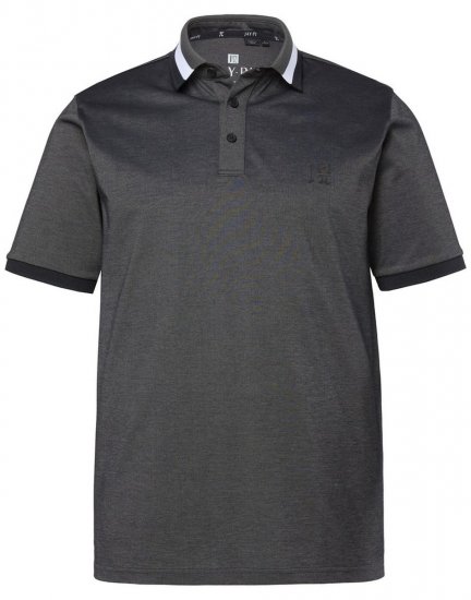 JAY-PI Quickdry Two-Tone Golf Poloshirt Black - Polo majice - Moške Polo Majice za Močnejše Postave
