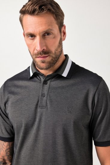 JAY-PI Quickdry Two-Tone Golf Poloshirt Black - Polo majice - Moške Polo Majice za Močnejše Postave