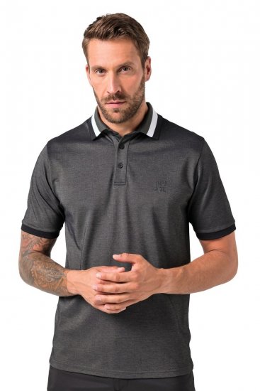 JAY-PI Quickdry Two-Tone Golf Poloshirt Black - Polo majice - Moške Polo Majice za Močnejše Postave