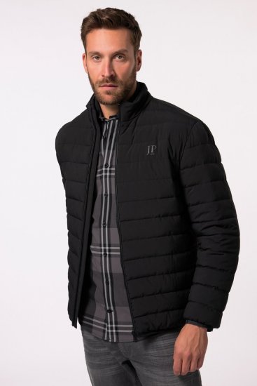 JP1880 Jacket Quilted Stand-up Collar Black - Jakne - Moške bunde za Močnejše Postave