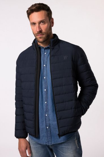 JP1880 Jacket Quilted Stand-up Collar Navy - Jakne - Moške bunde za Močnejše Postave