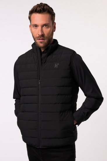 JP1880 Quilted Gilet Stand-Up Collar Black - Jakne - Moške bunde za Močnejše Postave