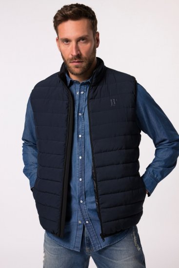 JP1880 Quilted Vest Techno Down Padding Navy - Jakne - Moške bunde za Močnejše Postave