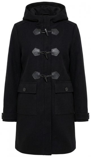 Ulla Popken 829347 Duffle plašč Črna - Plašči - Plašči za ženske večjih velikosti