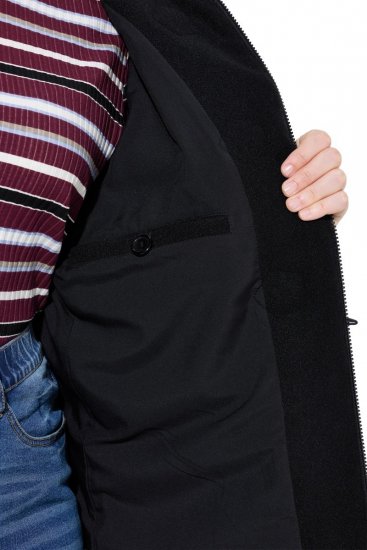 Ulla Popken 829347 Duffle plašč Črna - Plašči - Plašči za ženske večjih velikosti