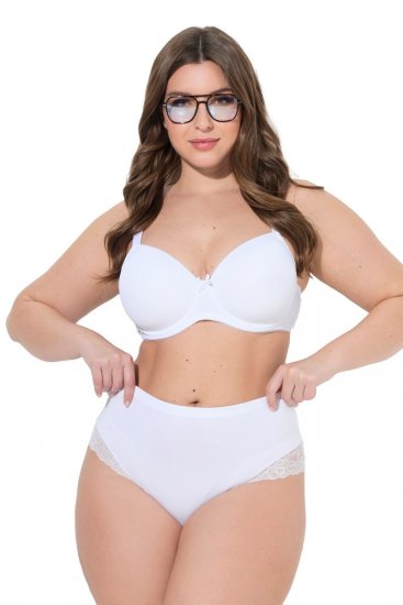 Ulla Popken 830094 Spodnjice s čipko 2 kosa Bela - Spodnjice - 