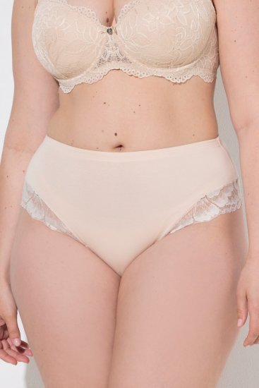 Ulla Popken 830094 Spodnjice s čipko 2 kosa Bež - Spodnjice - 