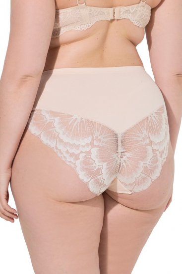 Ulla Popken 830094 Spodnjice s čipko 2 kosa Bež - Spodnjice - 