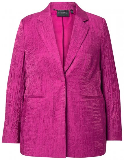 Ulla Popken 830767 Suknjič z zmečkanim videzom Magenta - Blazer - Blazerji v velikih velikostih za ženske