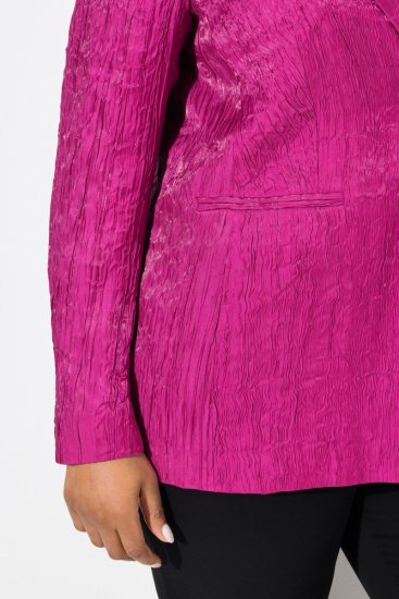 Ulla Popken 830767 Suknjič z zmečkanim videzom Magenta - Blazer - Blazerji v velikih velikostih za ženske