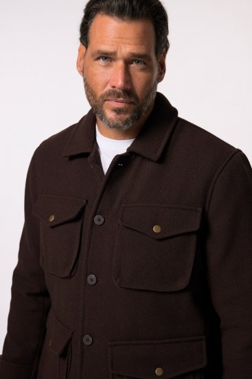 JP1880 Field Jacket Dark Brown - Jakne - Moške bunde za Močnejše Postave