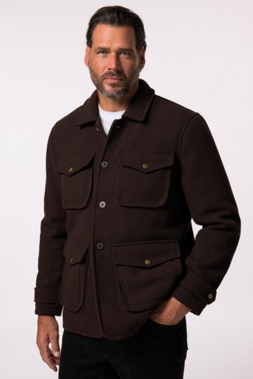 JP1880 Field Jacket Dark Brown - Jakne - Moške bunde za Močnejše Postave