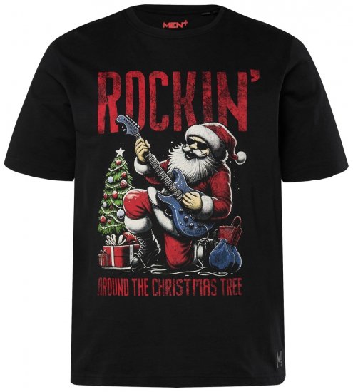 Men+ 180 Majica Rockin' Črna - Kratke Majice - Moške kratke majice za močnejše postave