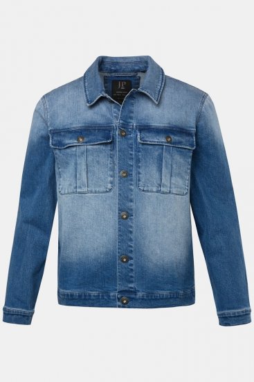 JP1880 832510 Stretch Jeans jakna Indigo modra - Jakne - Moške bunde za Močnejše Postave