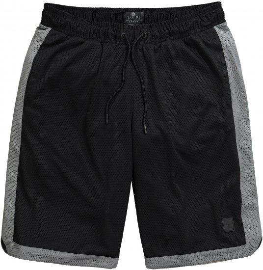 JP1880 Jay-Pi Bermuda QuickDry Mesh Fitness Shorts Black - Športna & zunanja oblačila - Moška Športna Oblačila za Močnejše postave