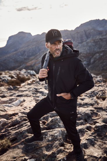 JP1880 Jay-Pi Functional Jacket Black - Športna & zunanja oblačila - Moška Športna Oblačila za Močnejše postave