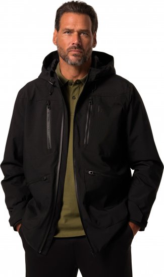 JP1880 Jay-Pi Functional Jacket Black - Športna & zunanja oblačila - Moška Športna Oblačila za Močnejše postave