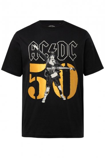 JP1880 AC/DC Graphic Band T-Shirt Black - Kratke Majice - Moške kratke majice za močnejše postave