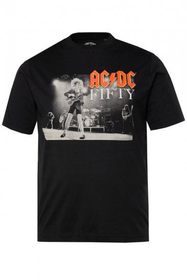 JP1880 AC/DC 50th Anniversary Band Photo T-Shirt Black - Kratke Majice - Moške kratke majice za močnejše postave