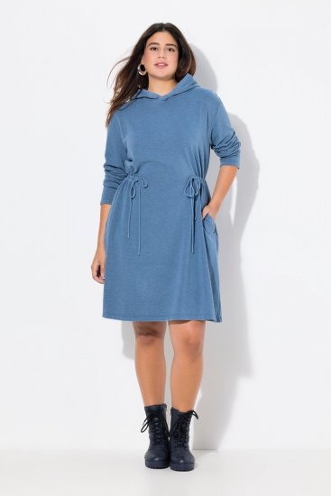 Ulla Popken 834536 Športna obleka s kapuco Denim modra - Športne obleke - 
