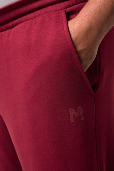 Men+ 852 Športne hlače Vinsko rdeča - Trenirke & kratke trenirke - Moške Trenirke za Močnejše Postave